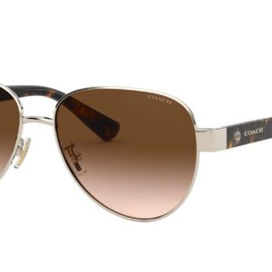 Coach HC7111 Sunglasses, Light Gold/Brown Gradient, 57 mm