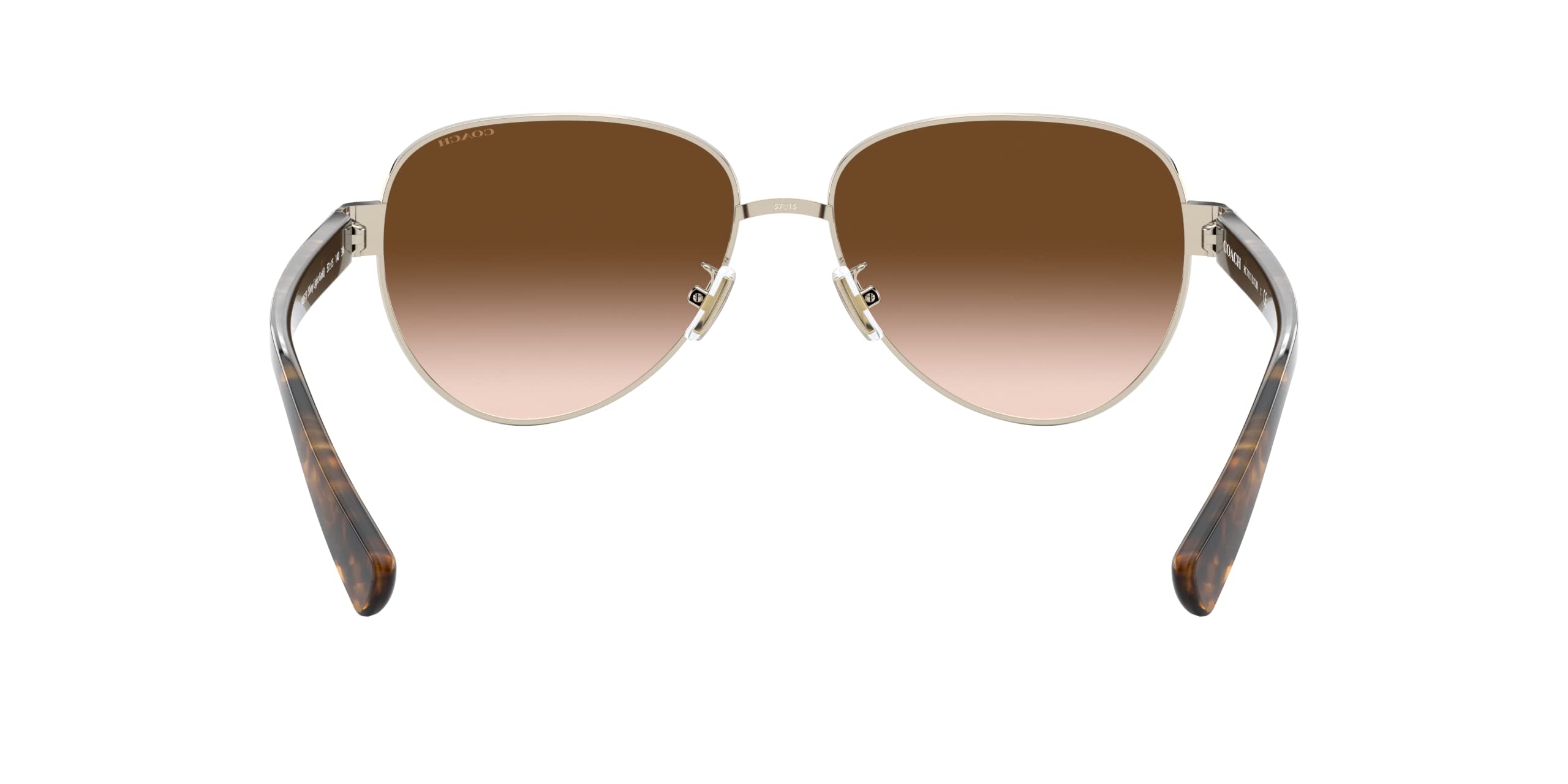 Coach HC7111 Sunglasses, Light Gold/Brown Gradient, 57 mm