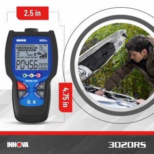 INNOVA 3020RS Fast & Easy-to-Use Check Engine Code Reader, OBD2 Scan tool for ABS Clear with Fix & Part Recommendations, Maintenance Schedules, & Free TSBs on iPhone & Android