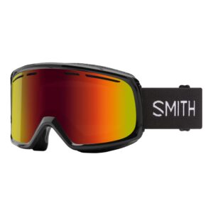 smith range snow goggle - black | red sol-x mirror