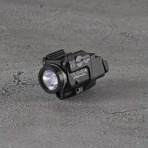 Streamlight 69414 TLR-8A Flex 500-Lumen Low Profile Pistol Light with Integrated Red Laser for Select Handguns, Includes Rear Switch Options, Mounting Kit, and Keys, Black