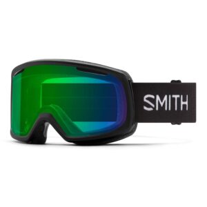 smith riot snow goggle - black | chromapop everyday green mirror + extra lens