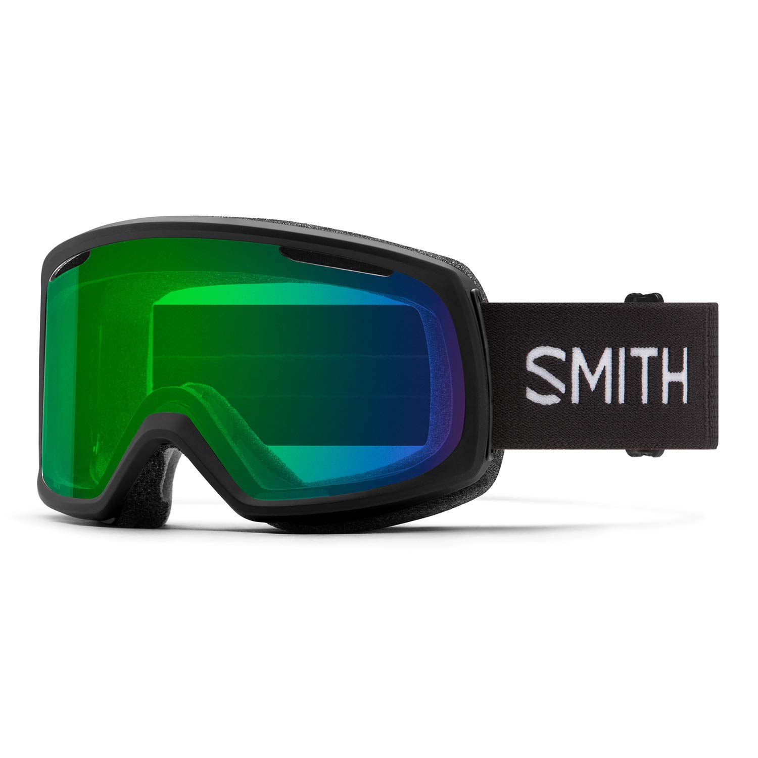 SMITH Riot Snow Goggle - Black | ChromaPop Everyday Green Mirror + Extra Lens