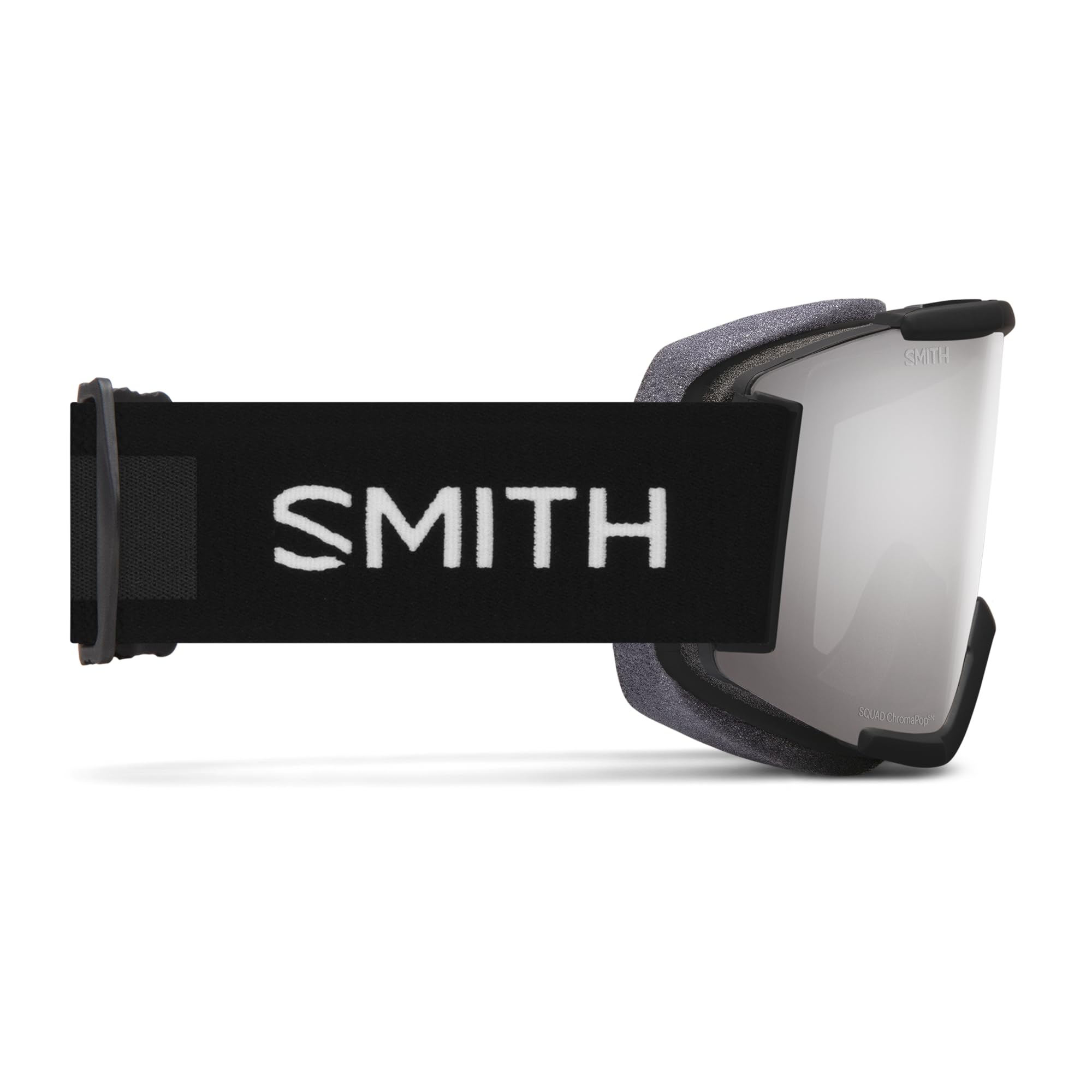 SMITH Squad Goggles with ChromaPop Lens – Performance Snowsports Goggles with Replaceable Lens for Skiing & Snowboarding – for Men & Women – Black + ChromaPop Sun Platinum Mirror Lens