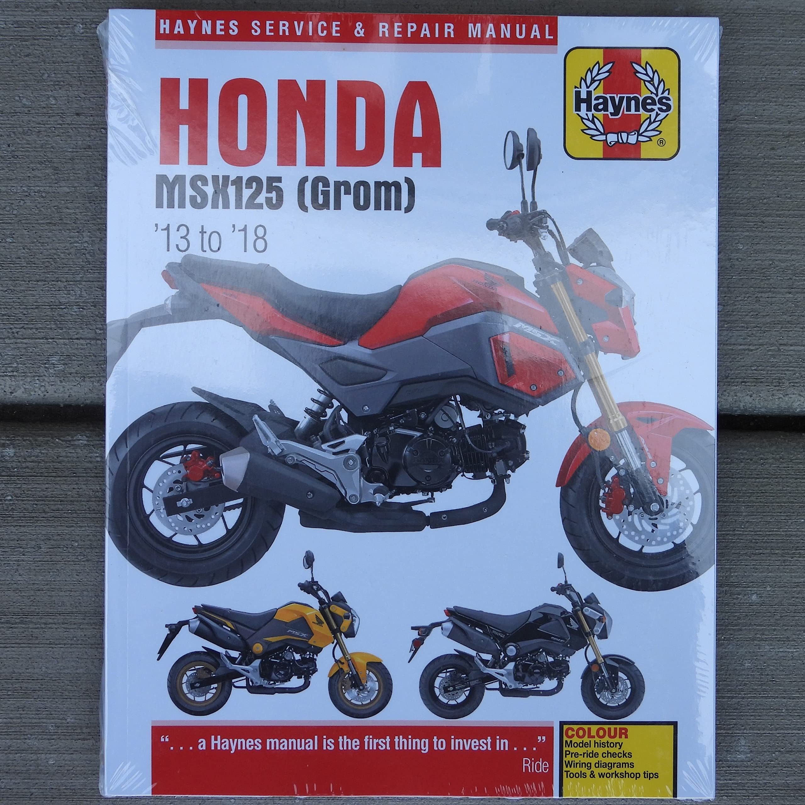 i5motorcycle Haynes Service & Repair Manual 6426 Compatible with Honda Grom MSX 125 2013-2018