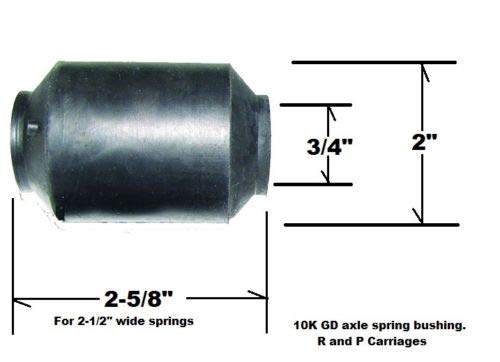 3/4" Rubber Trailer Spring Bushing, Dexter 10K GD 2-1/2" Wide 2" OD 014-112-00