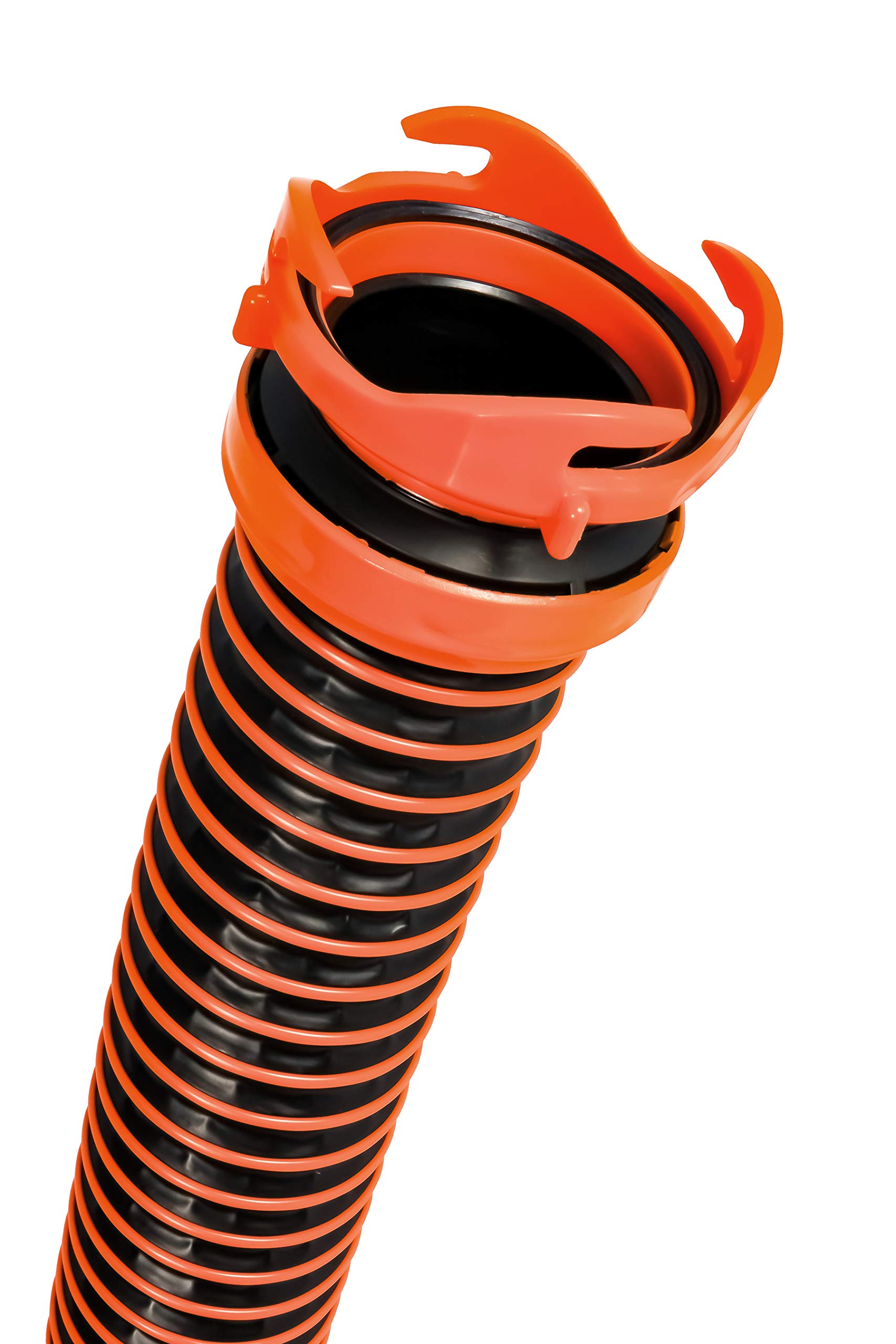 Camco RhinoEXTREME 20’ Camper/RV Sewer Hose | RV Accessories Include 360° Clear Swivel Wye Fitting & Removable 4-in-1 Adapter for RV Storage and Organization & More | TPE Tech for Durability (21056)