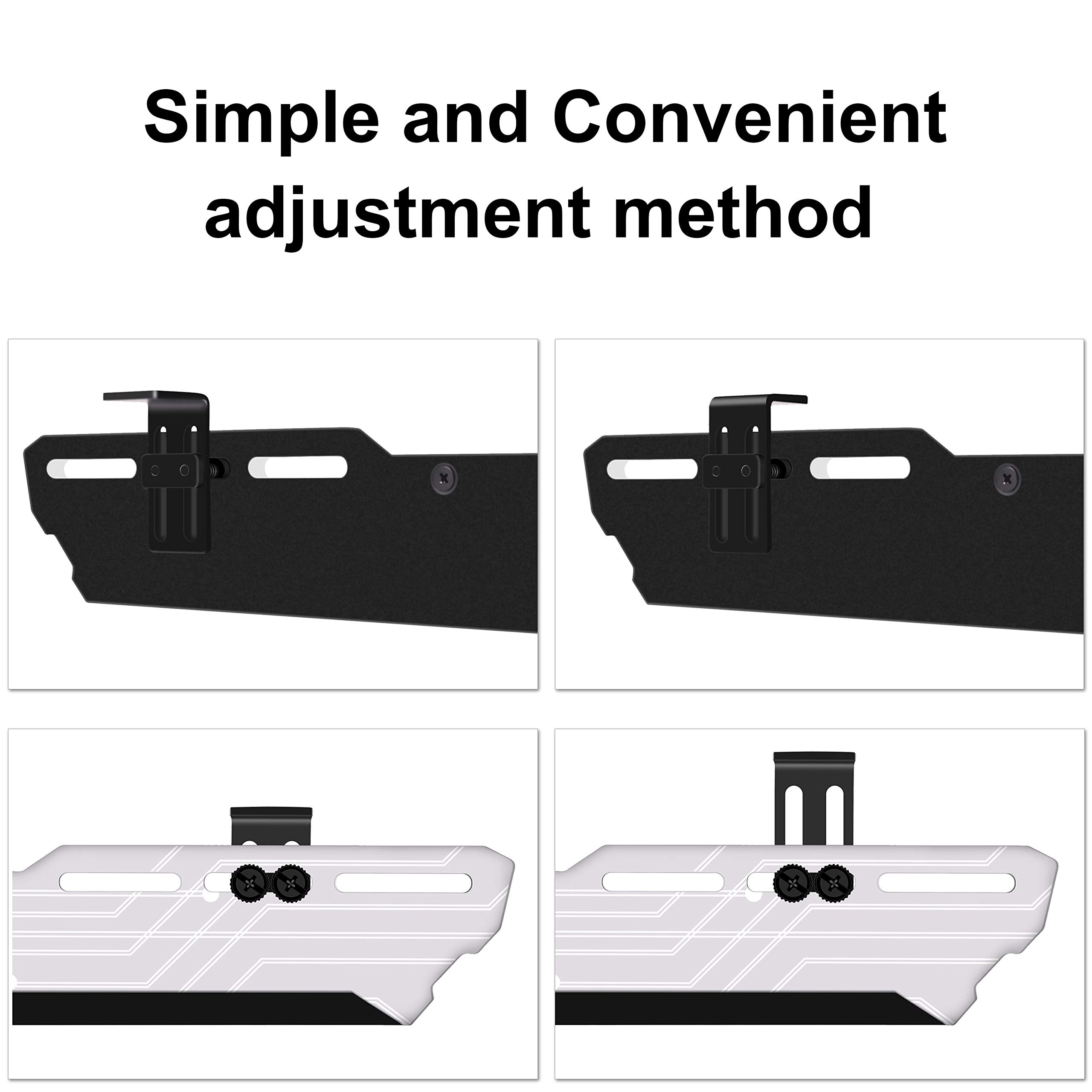 EZDIY-FAB RGB GPU Holder 5V 3-Pin Colorful RGB Graphics Card GPU Support Video Card Holder Bracket, Video Card Sag Holder/Holster Bracket- 309-1