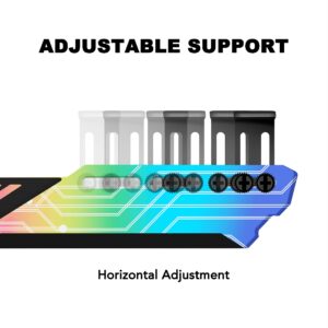 EZDIY-FAB RGB GPU Holder 5V 3-Pin Colorful RGB Graphics Card GPU Support Video Card Holder Bracket, Video Card Sag Holder/Holster Bracket- 309-1