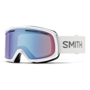smith drift snow goggle - white | blue sensor mirror