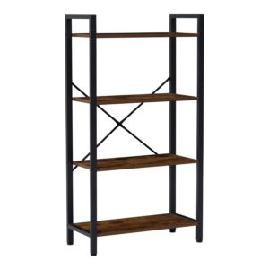 bookshelf vintage 4 tier solid wood bookshelf bookcase display shelf rack storage organizer for home office