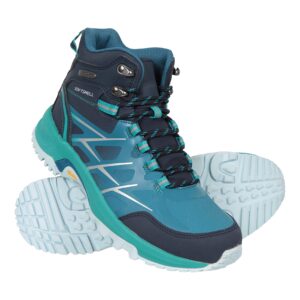 Mountain Warehouse Rockies Extreme Womens Waterproof Vibram Walking Boots Blue Womens Shoe Size 7 US