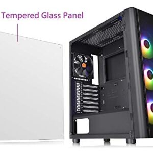 Thermaltake V250 Motherboard Sync ARGB ATX Mid-Tower Chassis with 3 120mm 5V Addressable RGB Fan + 1 Black 120mm Rear Fan Pre-Installed CA-1Q5-00M1WN-00