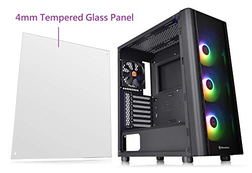 Thermaltake V250 Motherboard Sync ARGB ATX Mid-Tower Chassis with 3 120mm 5V Addressable RGB Fan + 1 Black 120mm Rear Fan Pre-Installed CA-1Q5-00M1WN-00