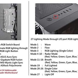 Thermaltake V250 Motherboard Sync ARGB ATX Mid-Tower Chassis with 3 120mm 5V Addressable RGB Fan + 1 Black 120mm Rear Fan Pre-Installed CA-1Q5-00M1WN-00