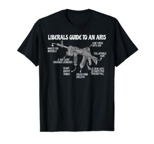 liberals guide to an ar15 funny anti liberal pro gun ar15 2a t-shirt