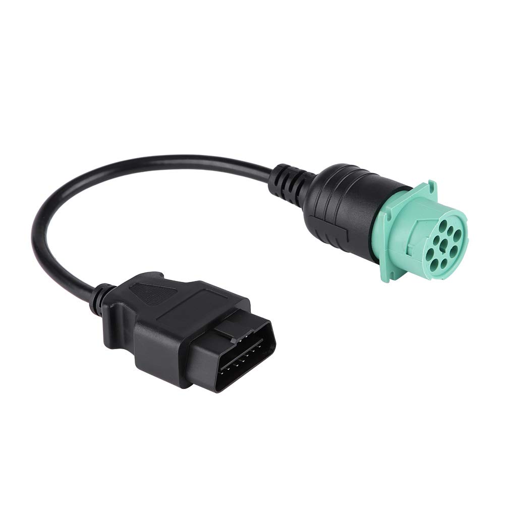 OBD2 Scanner Cable 9 Pin to 16 Pin Adapter Diagnostic Scanner Cable for Cummins Engine