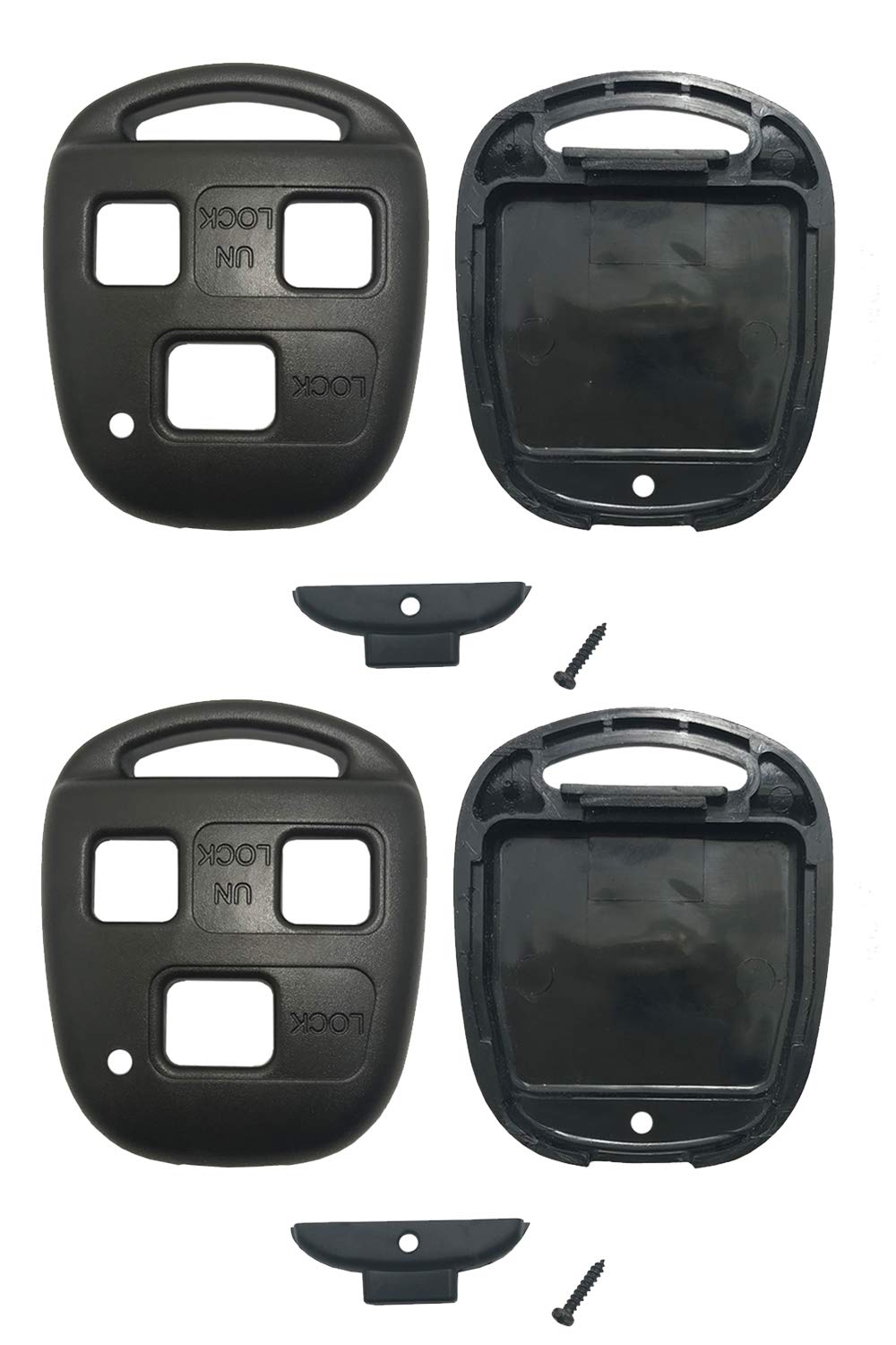 Replacement Keyless Entry Remote Control Key Fob Case fit for Lexus ES GS GX IS LS LX RX SC ES300 ES330 ES350 IS250 IS350 GX470 Key Fob Shell Cover 3 Buttons (Shell 2 Pack)