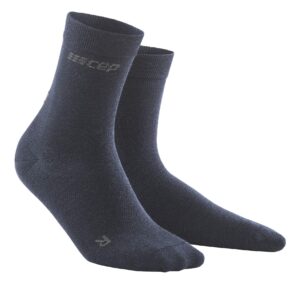 cep allday merino mid cut socks, dark blue, men, v