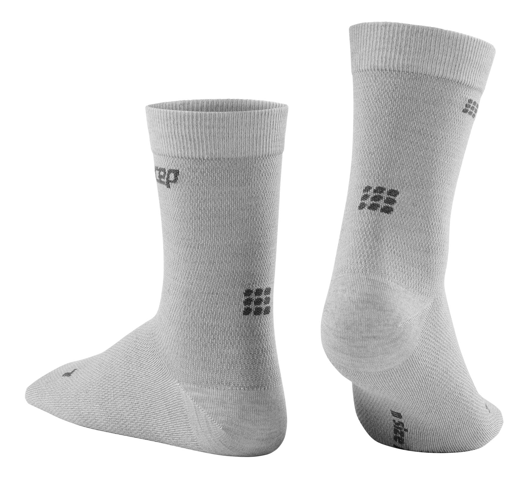 CEP Allday Merino Mid Cut Socks, Light Grey, Men, IV