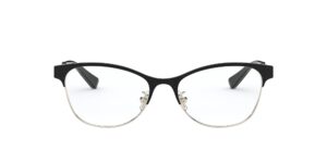 coach hc5111 prescription eyewear frames, black/light gold/demo lens, 53 mm