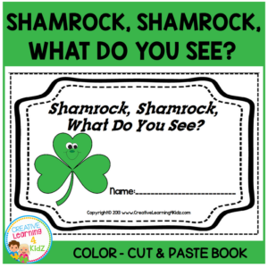 shamrock, shamrock, what do you see? color cut & paste book