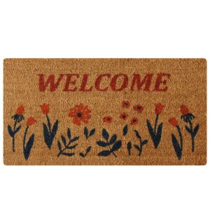 rubber-cal "floral garden – welcome spring doormat 15mm x 18" x 30"