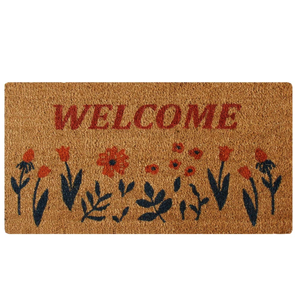 Rubber-Cal "Floral Garden – Welcome Spring Doormat 15mm X 18" X 30"