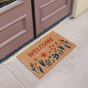 Rubber-Cal "Floral Garden – Welcome Spring Doormat 15mm X 18" X 30"