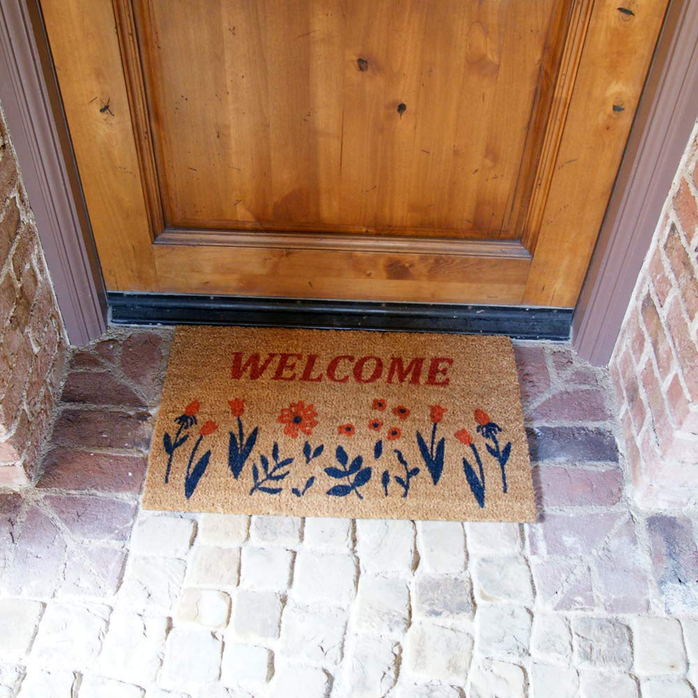 Rubber-Cal "Floral Garden – Welcome Spring Doormat 15mm X 18" X 30"