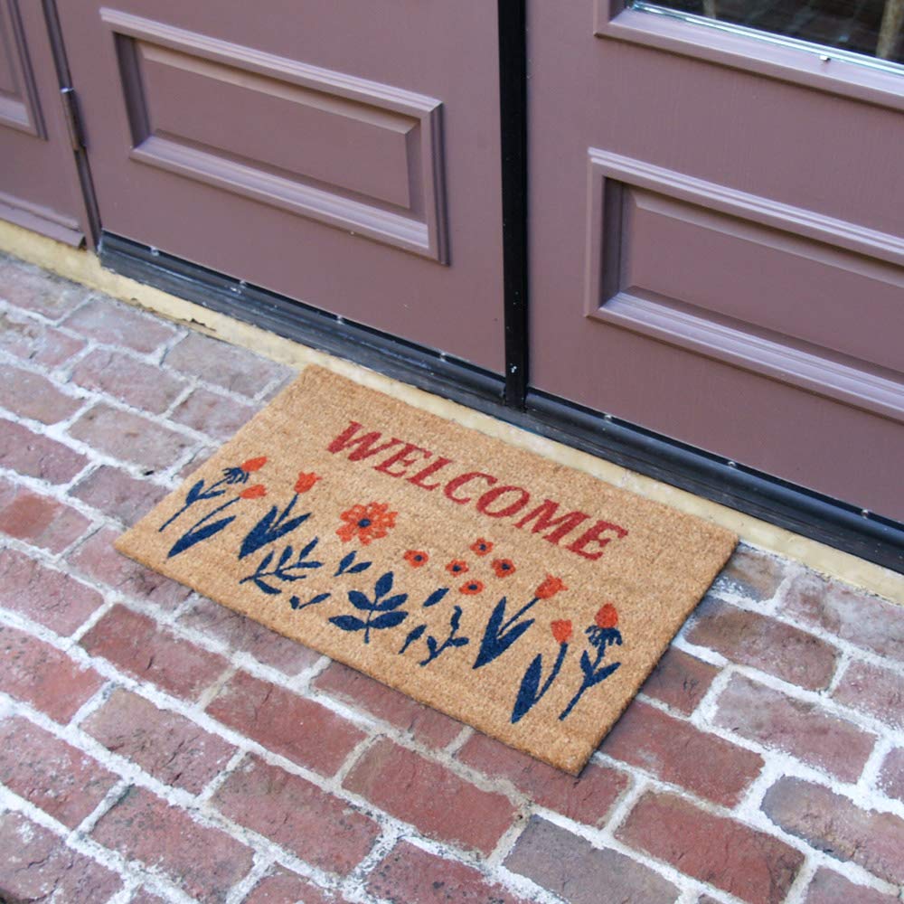 Rubber-Cal "Floral Garden – Welcome Spring Doormat 15mm X 18" X 30"