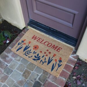 Rubber-Cal "Floral Garden – Welcome Spring Doormat 15mm X 18" X 30"