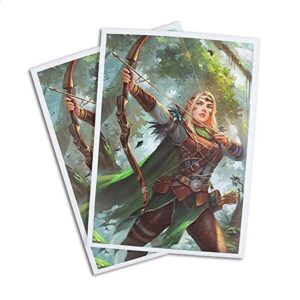 aelwyn alorr - wood elf ranger - 100 matte card sleeves (fn9s) - fantasy north