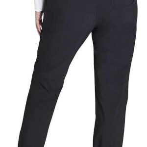 Eddie Bauer Women's Polar Fleece-Lined Pull-On Pants (Black,8)