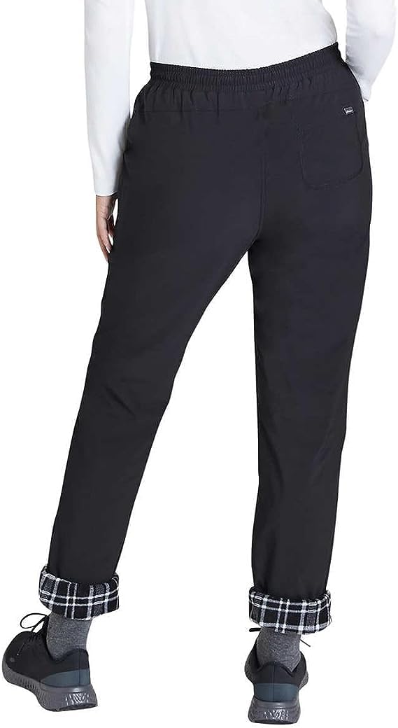 Eddie Bauer Women's Polar Fleece-Lined Pull-On Pants (Black,8)