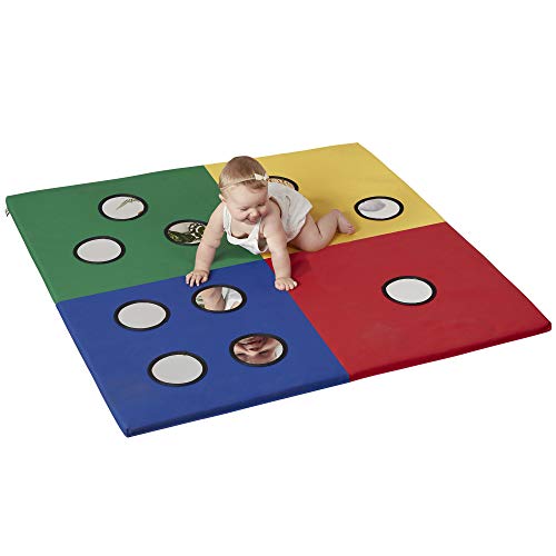 ECR4Kids SoftZone 123 Look at Me Activity Mat, Folding Playmat, Assorted