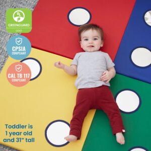 ECR4Kids SoftZone 123 Look at Me Activity Mat, Folding Playmat, Assorted