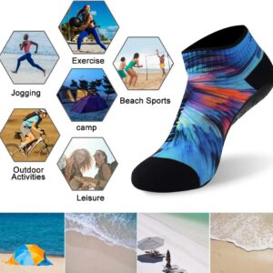 RANDY SUN Barefoot Quick-Dry Sand Beach Socks, Breathable Seamless Yoga Sock With TPE Sole