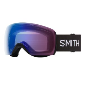 smith skyline xl asia fit snow goggles black/chromapop photochromic rose flash