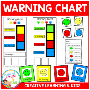 behavior warning chart & card set
