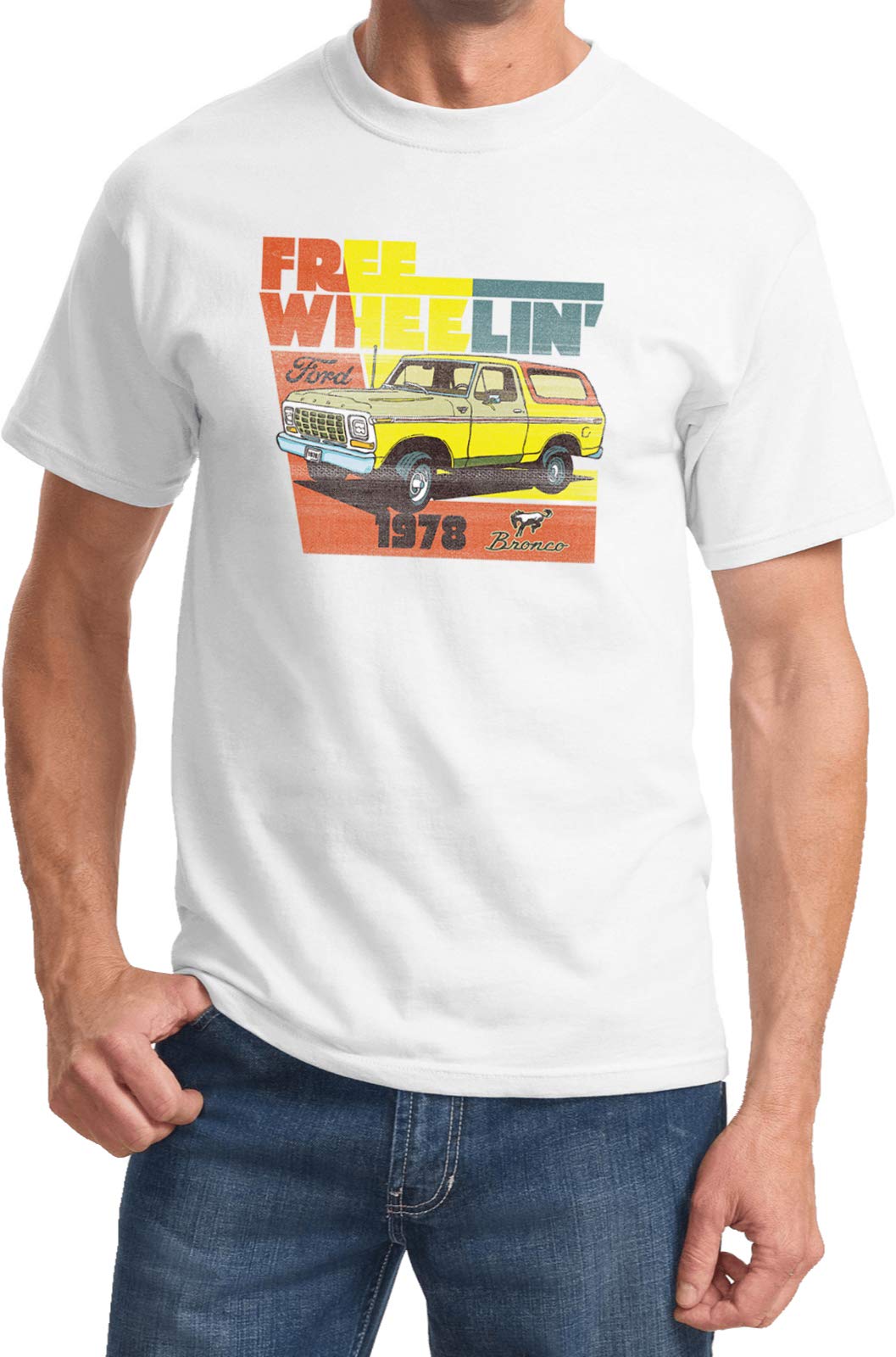 1978 Ford Bronco Free Wheeling Shirt, White 3XL