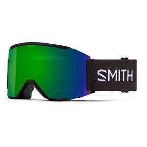 smith squad mag snow goggle - black | chromapop sun green mirror + extra lens