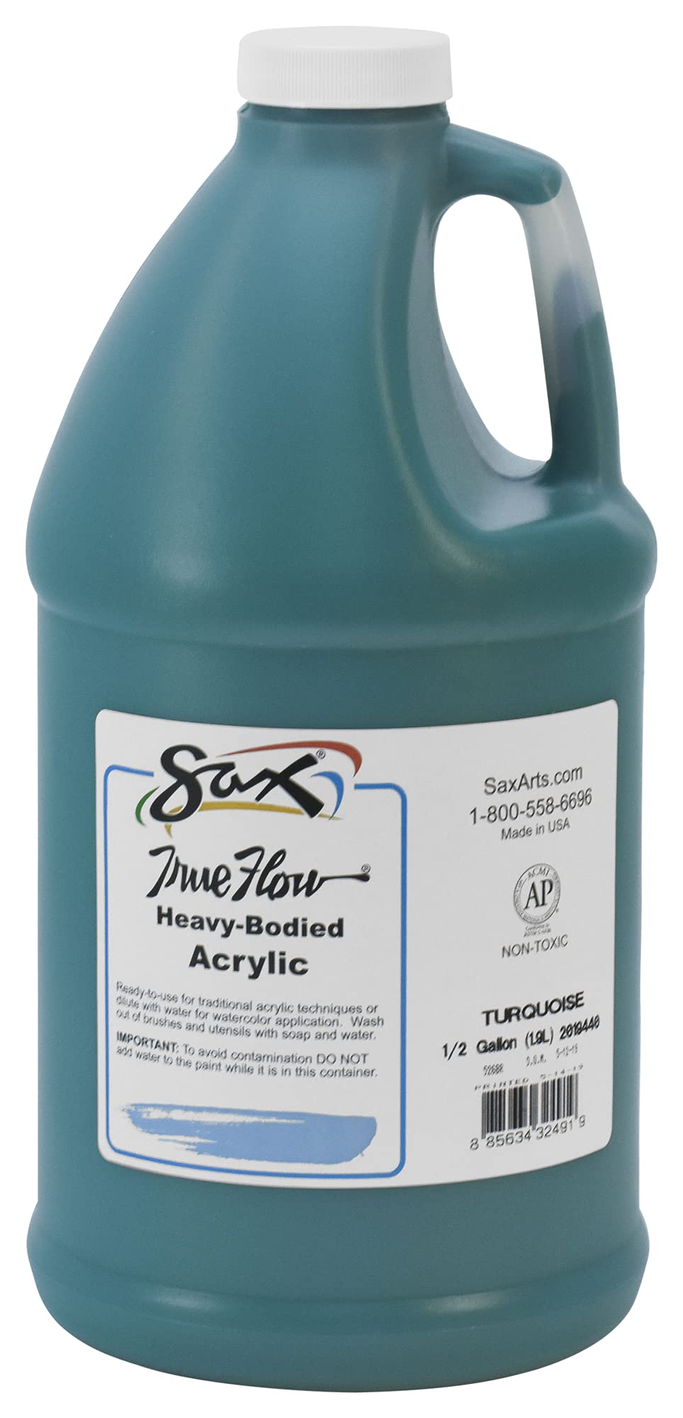 Paint Acrylic SAX True Flow Turquoise Half Gallon
