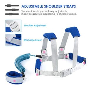 Rehomy Toddler Anti Lost Wrist Link, Safety Reflective Baby Walking Harness Leash