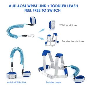 Rehomy Toddler Anti Lost Wrist Link, Safety Reflective Baby Walking Harness Leash