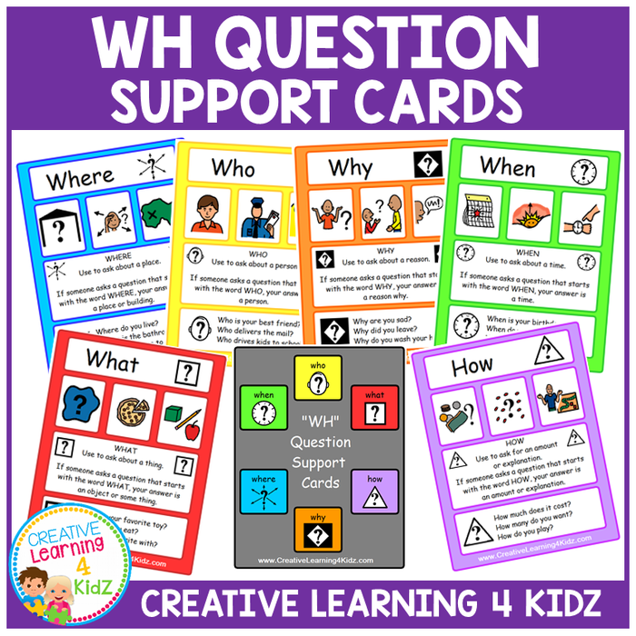 WH Question Support Cards