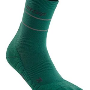 CEP Reflective mid-Cut Socks, Green, Men IV