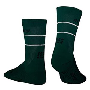 CEP Reflective mid-Cut Socks, Green, Men IV