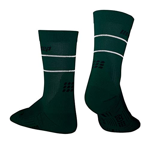 CEP Reflective mid-Cut Socks, Green, Men IV