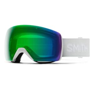 smith skyline xl snow goggle mens (white vapor '21, chromapop everyday green mirror)